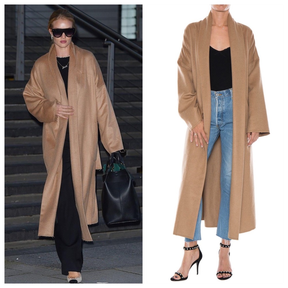 Nili Lotan Laight Wool Blend Duster Coat (Sz XS) Shawl Collar Tan Camel - Picture 1 of 16
